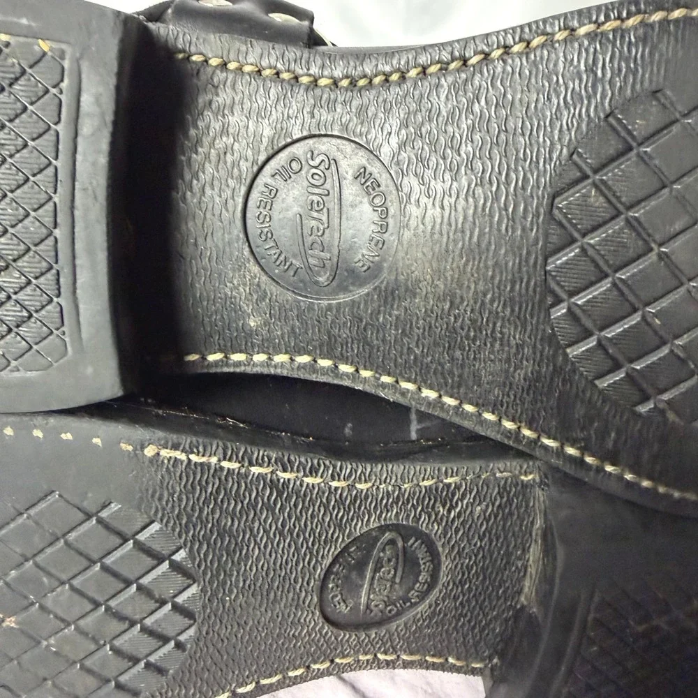 VTG Frye Harness 8R Men's 11M Black Leather Engineer Boots Made in USA Moto Work